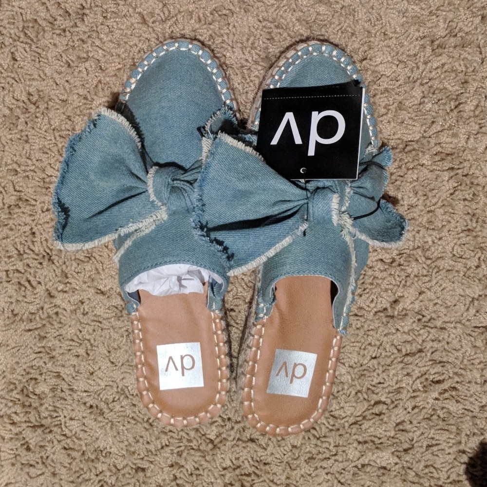 Denim mules